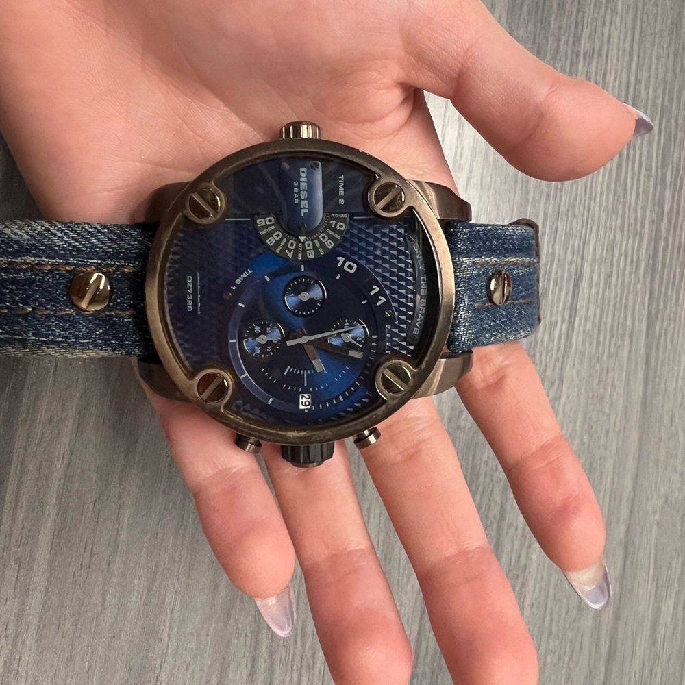 Men's Diesel Watch Little Daddy DZ7320 Dual Time Chronograph